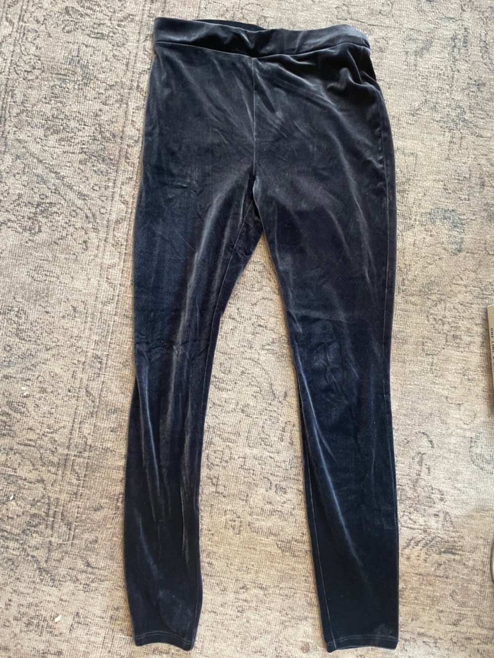 J. Crew Navy Velvet Leggings